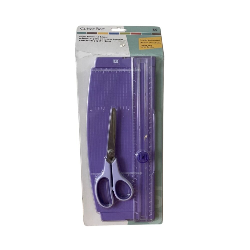 Cutter Bee Paper Trimmer and Scissors Set w Straight Blade Crafts Scrapbooking